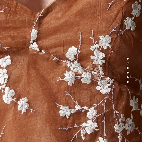 J Crew Collection Embroidered Slip Dress s 8 - Picture 5 of 6